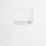 Rose Outdoor Dining Chair Seat Cushion | Light Grey