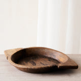 Vintage Wooden Parat Bowl - Dark