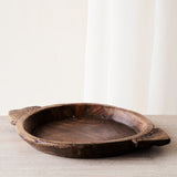 Vintage Wooden Parat Bowl - Dark