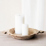 Vintage Wooden Carved Parat Bowl - Floral A