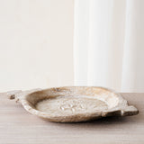 Vintage Wooden Carved Parat Bowl - Floral A