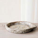 Vintage Wooden Carved Parat Bowl - Floral A