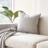 Crumpled Washed Linen Cushion | Pearl Grey (50 x 50cm)