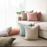 Crumpled Washed Linen Cushion | Taupe (50 x 50cm) - Originals Furniture