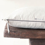 Black Line Cushion | Stone Washed Linen - Naturel
