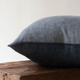 Crumpled Washed Linen Cushion | Petrole