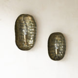 Maku Wall Lamp, statement textured piece to bring a room together. Unique shape and finish that adds drama to a room. Suitable for any living space. Available in different sizes from $280.