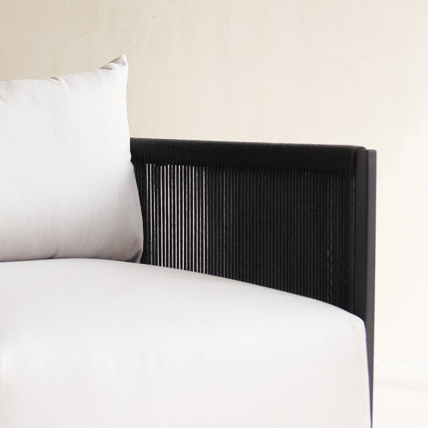 Antigua Outdoor Armchair, subtle, comfortable curves, built for all-weather resistance. Available at $2800.