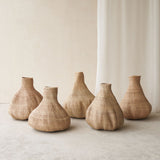 Gourd Basket, Unique home accessory from Africa. Hand-woven into organic statement shapes. Variations exist in weaves, colours, and shapes. From $150