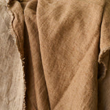 Reversible Throw | Crumpled Washed Linen - Havane