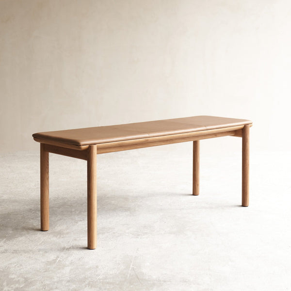 Folk Bench | Oak Frame - Pecan