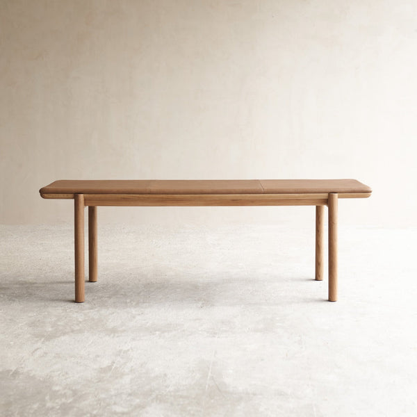 Folk Bench | Oak Frame - Pecan