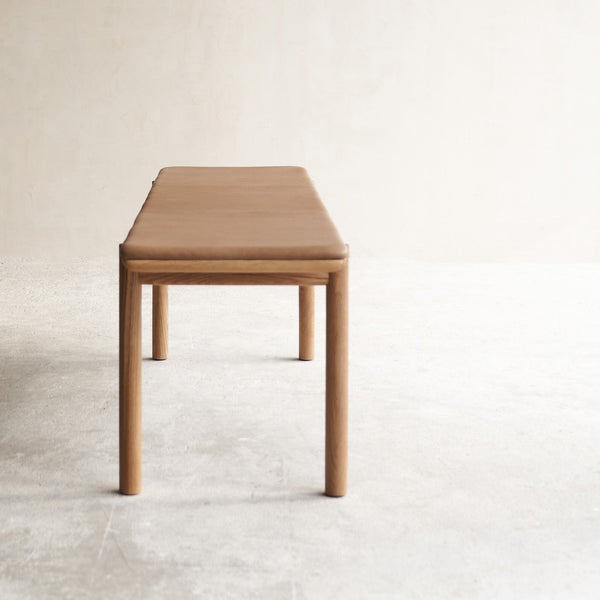 Folk Bench | Oak Frame - Pecan