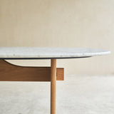 Kelly Dining Table | Marble with Oak Base (200cm)