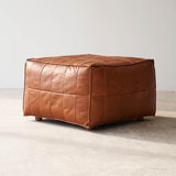 Tanbo Leather Ottoman (68cm)