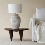 Vulsini Table Lamp, grey splattered finish. Unique and versatile piece that provides a touch of drama in any home. Available at $380.