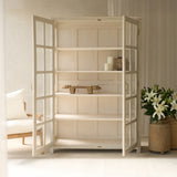Vintage Large Wide Cabinet | Chalk