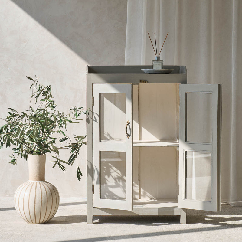 Vintage Teak Small Cabinet | Pewter