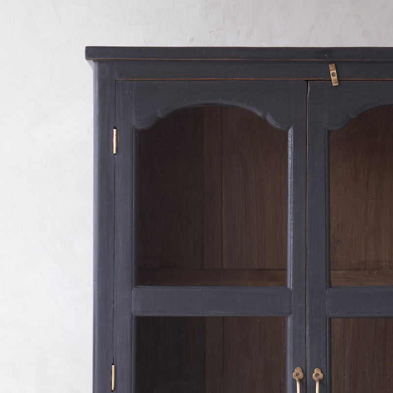 Vintage Tall Cabinet with 2 Drawers | Charcoal