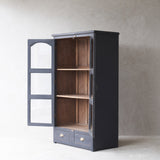 Vintage Tall Cabinet with 2 Drawers | Charcoal