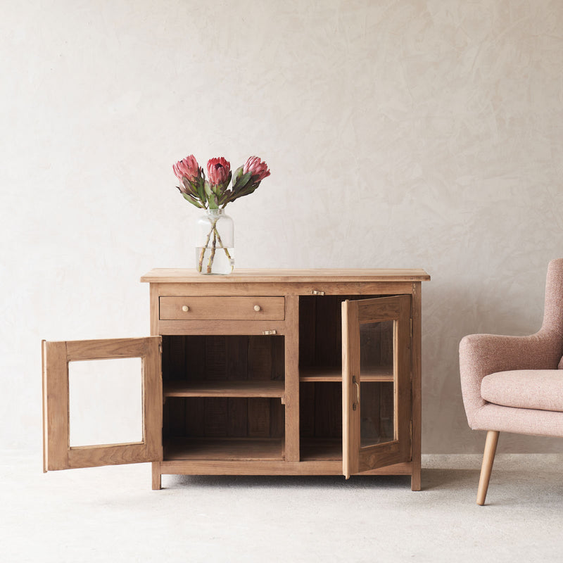 Vintage Sideboard with 1 Drawer | Natural