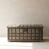 Vintage Chest with Brass Details | Turquoise