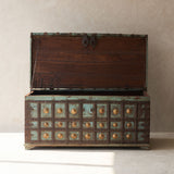 Vintage Chest with Brass Details | Turquoise