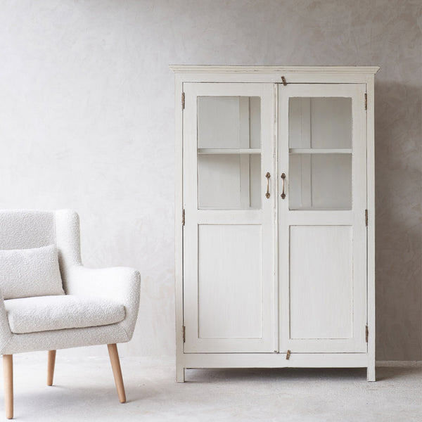 Vintage Tall Cabinet | Chalk