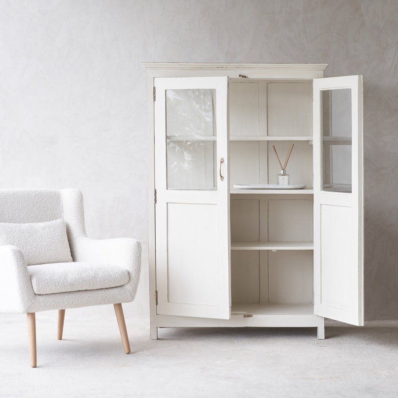 Vintage Tall Cabinet | Chalk