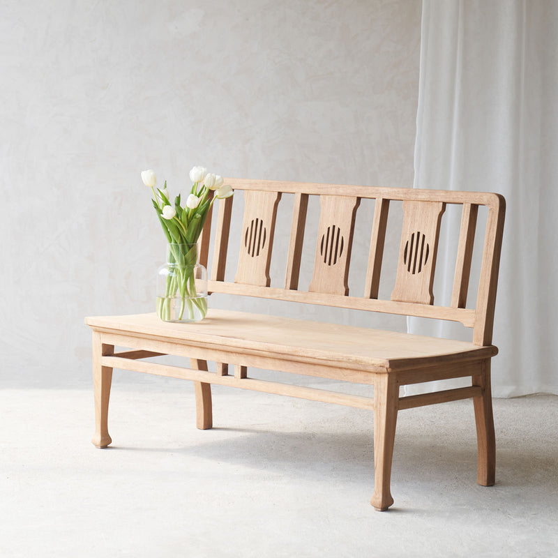 Vintage Teak Bench | Natural