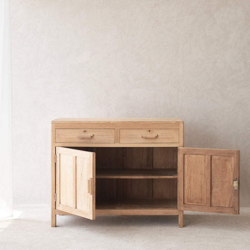 Vintage Sideboard with 2 Drawers | Natural