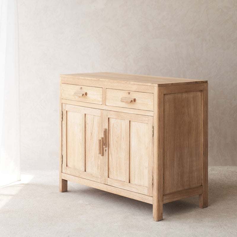 Vintage Sideboard with 2 Drawers | Natural