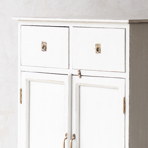 Vintage Small Cabinet with 2 Drawers | Chalk