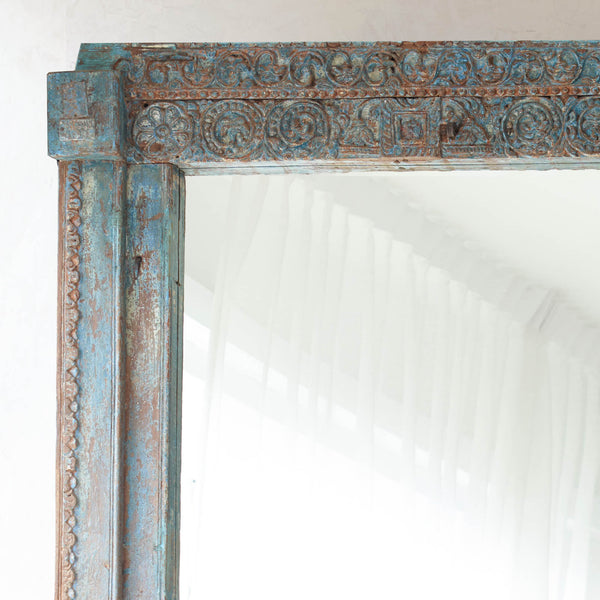 No. 1 | Original Carved Mirror - Blue