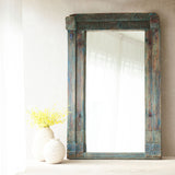 No. 2 | Original Carved Mirror - Blue