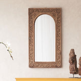 Vintage Carved Mirror - Natural