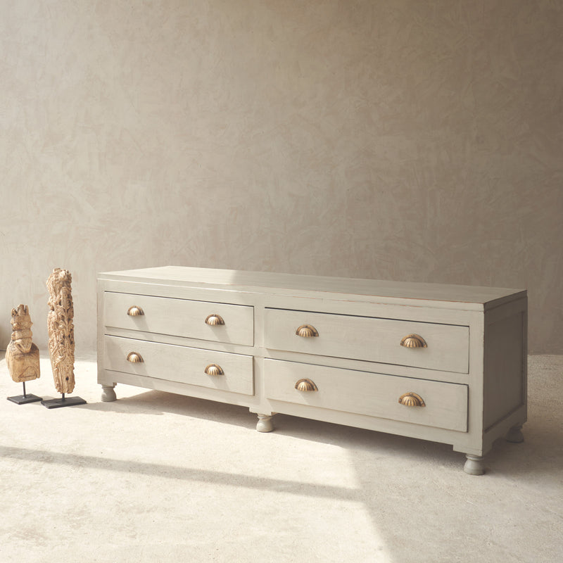 Vintage Sideboard with Drawers | Pewter