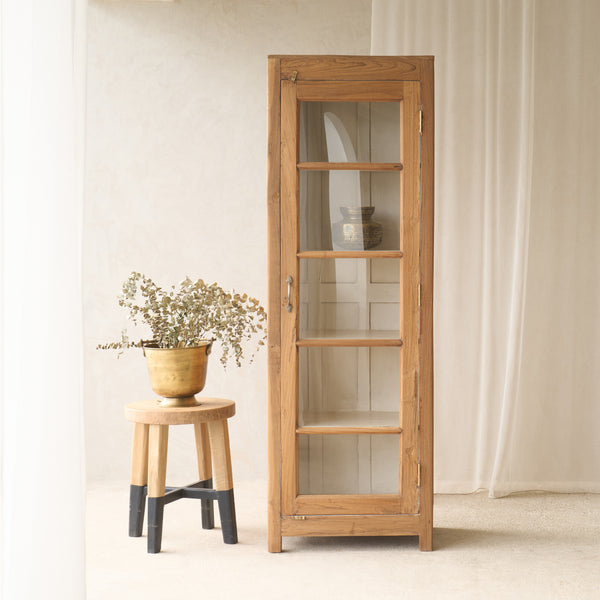 Vintage Tall Slim Cabinet | Natural