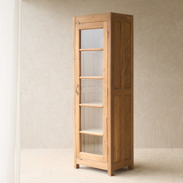 Vintage Tall Slim Cabinet | Natural