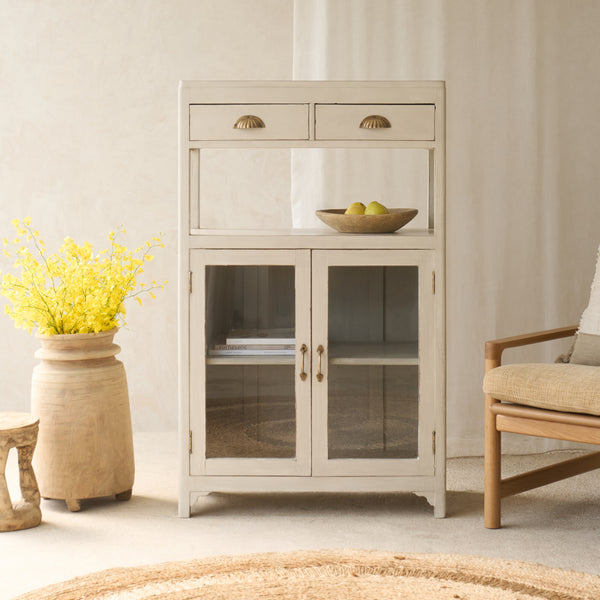 Vintage Medium Cabinet with Drawer | Fog