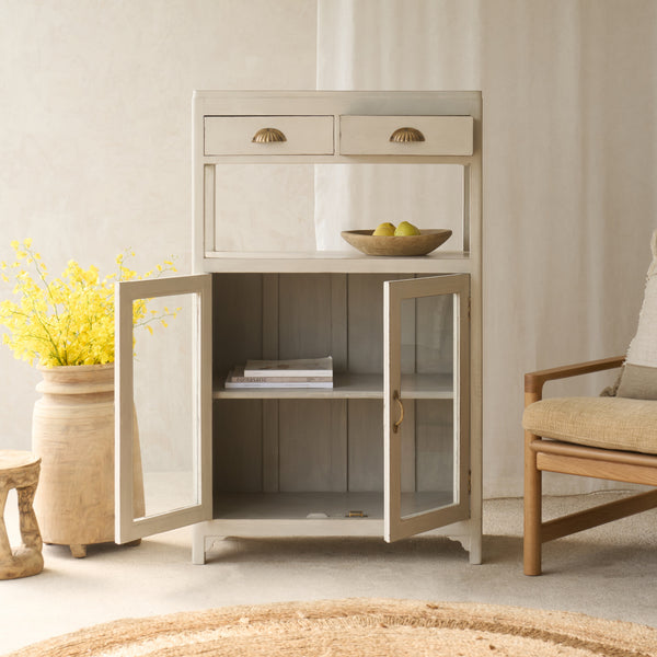 Vintage Medium Cabinet with Drawer | Fog