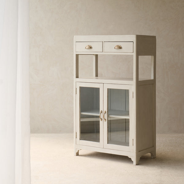 Vintage Medium Cabinet with Drawer | Fog