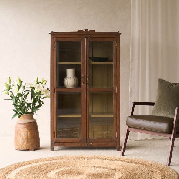 Vintage Tall Cabinet | Coffee Brown - Originals Furniture