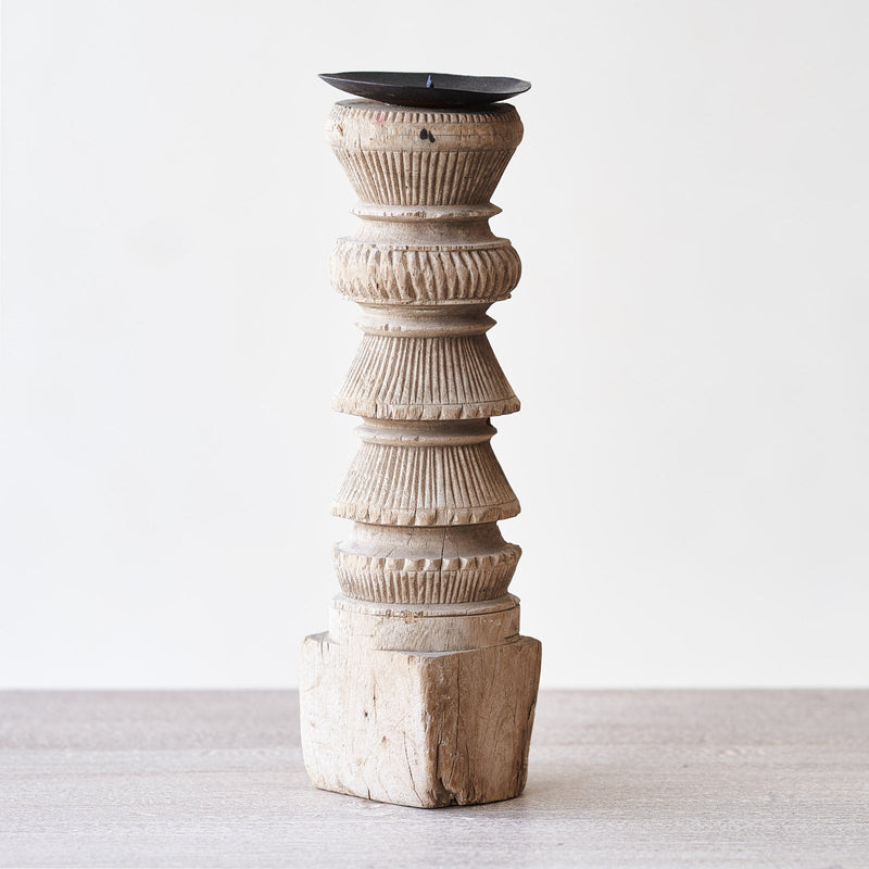 Wooden Candle Stand - Tall
