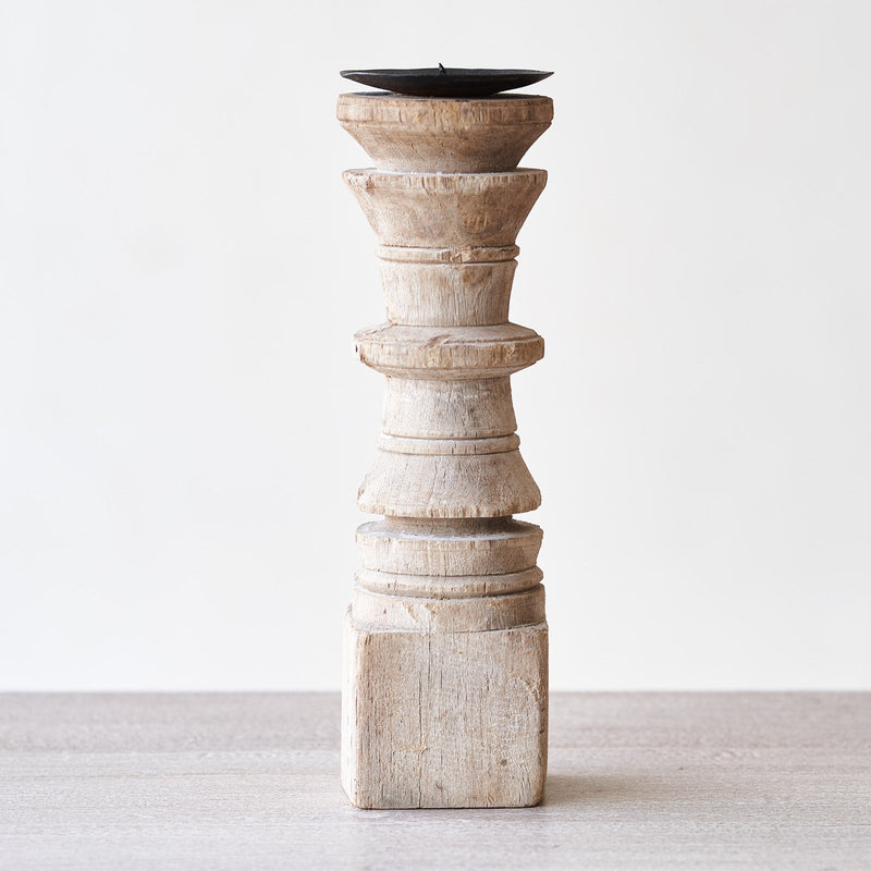 Wooden Candle Stand - Tall