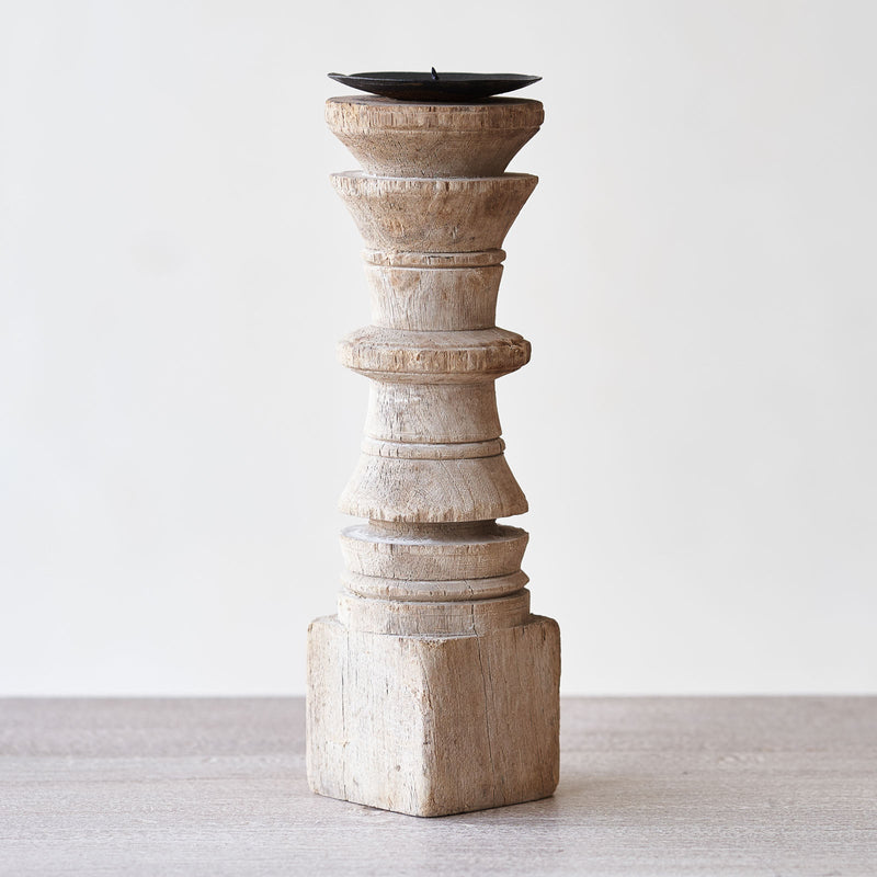 Wooden Candle Stand - Tall