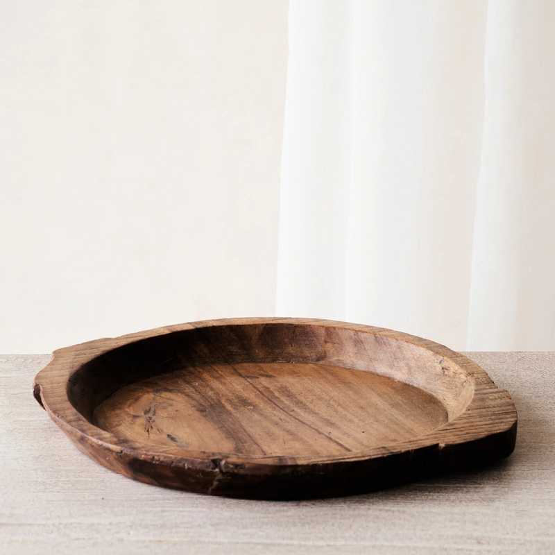 Vintage Wooden Parat Bowl - Dark