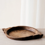 Vintage Wooden Parat Bowl - Round Handle