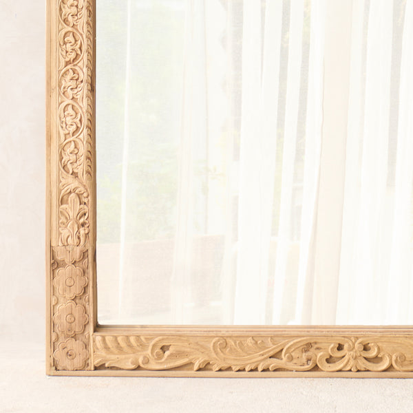 Vintage Teak Carved Mirror | Natural | No. 4