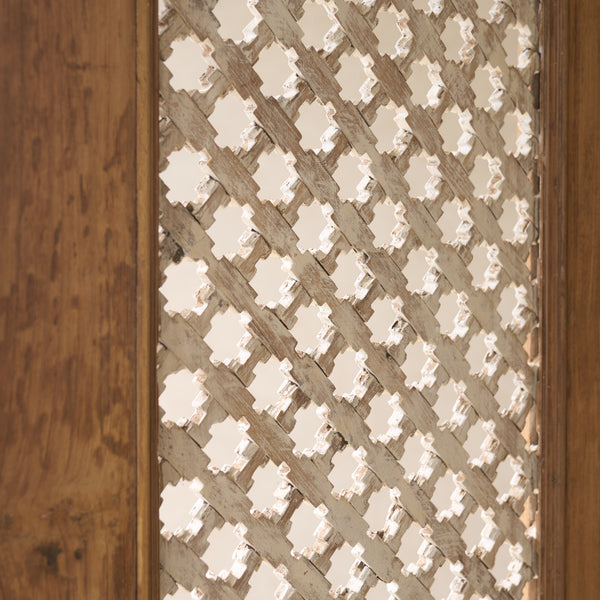 Vintage Jali Room Divider | 4 Panels - Natural